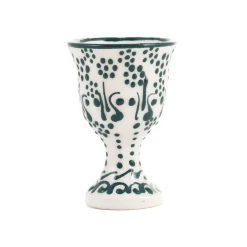Yesil Ve Beyaz Boyali Egg Cup