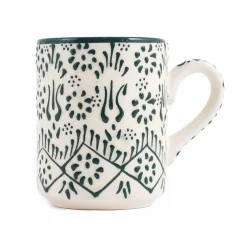 Yesil Ve Beyaz Boyali Straight Mug, 325ml