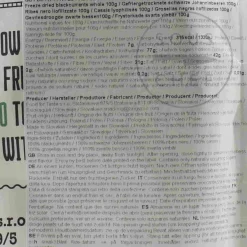 ZingyZoo Freeze Dried Blackcurrant Whole, 100g